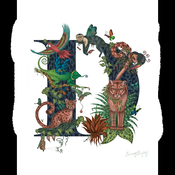 emma j shipley 'D' Monogram Fine Art Print