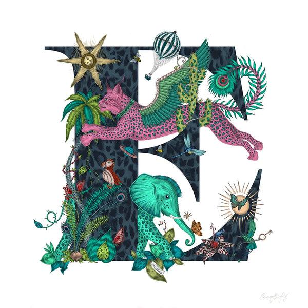 Emma J Shipley 'E' Monogram Fine Art Print