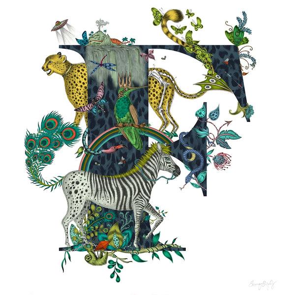 Emma J Shipley 'F' Monogram Fine Art Print