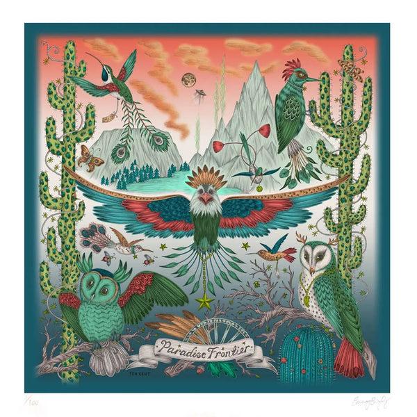 Emma J Shipley Frontier Fine Art Print - Teal