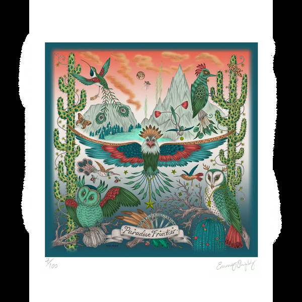 emma j shipley Frontier Fine Art Print - Teal