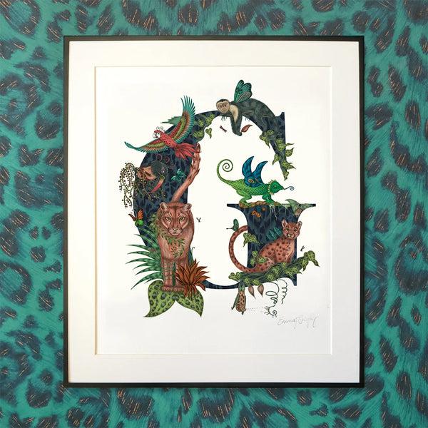 Emma J Shipley 'G' Monogram Fine Art Print