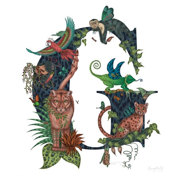 Emma J Shipley 'G' Monogram Fine Art Print