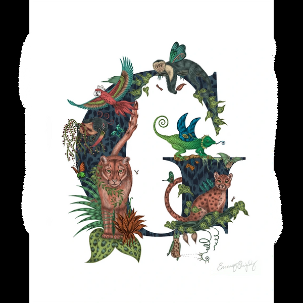 emma j shipley 'G' Monogram Fine Art Print