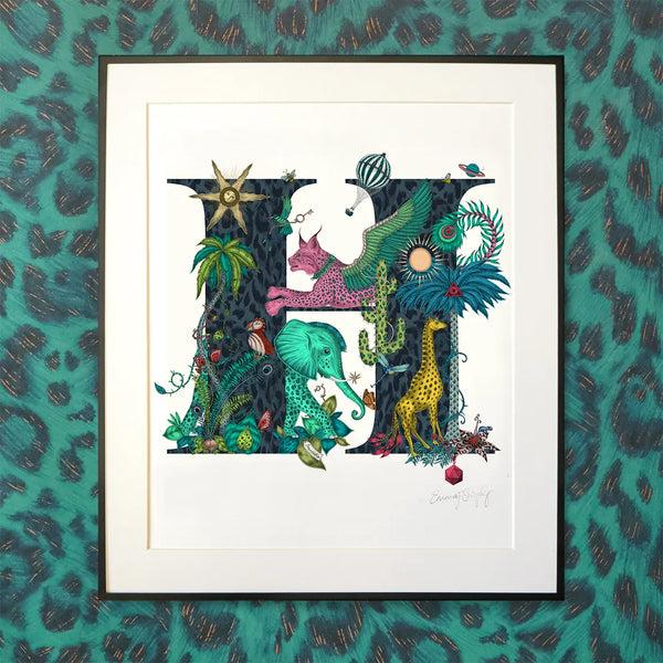 Emma J Shipley 'H' Monogram Fine Art Print