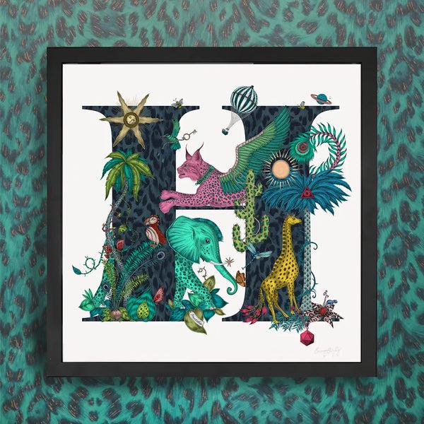 Emma J Shipley 'H' Monogram Fine Art Print