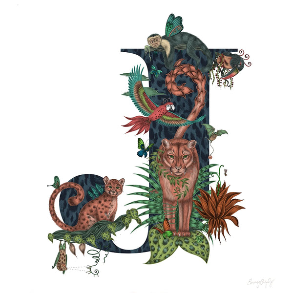 Emma J Shipley 'J' Monogram Fine Art Print