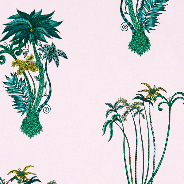 emma j shipley Jungle Palms Cotton Satin Fabric