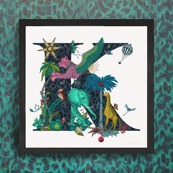 Emma J Shipley 'K' Monogram Fine Art Print