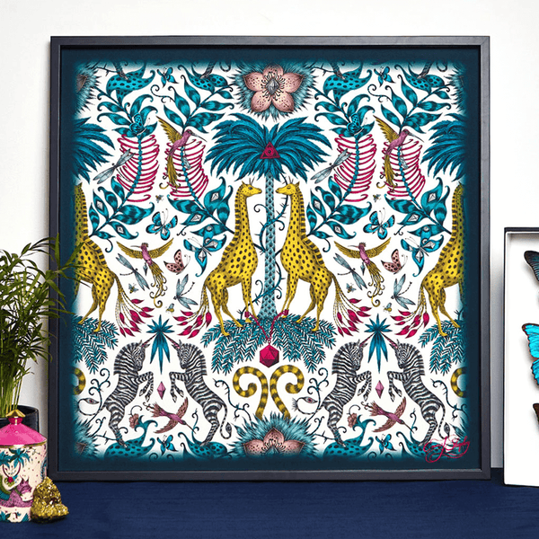 emma j shipley Kruger Framed Silk Artwork