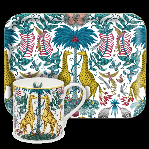 emma j shipley Kruger 'Tea for One' Mug & Tray Set