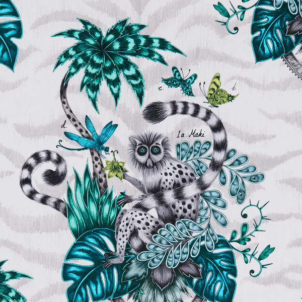 emma j shipley Lemur Cotton Satin Fabric