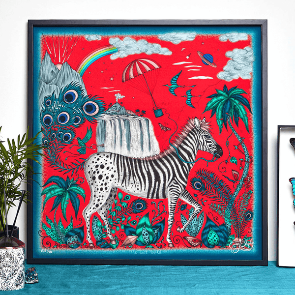 emma j shipley Lost World Framed Silk Artwork