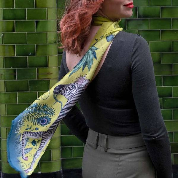 Emma J Shipley Lost World Silk Skinny Scarf