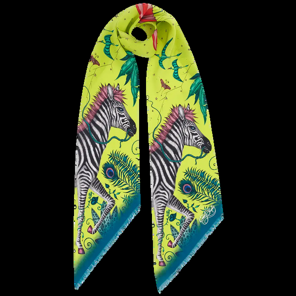 emma j shipley Lost World Silk Skinny Scarf