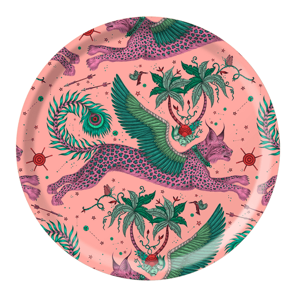 emma j shipley Lynx Round Tray