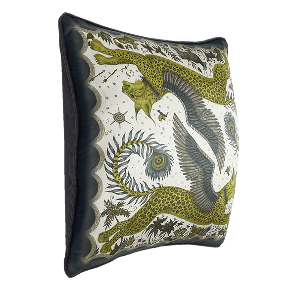 Emma J Shipley Lynx Silk Cushion