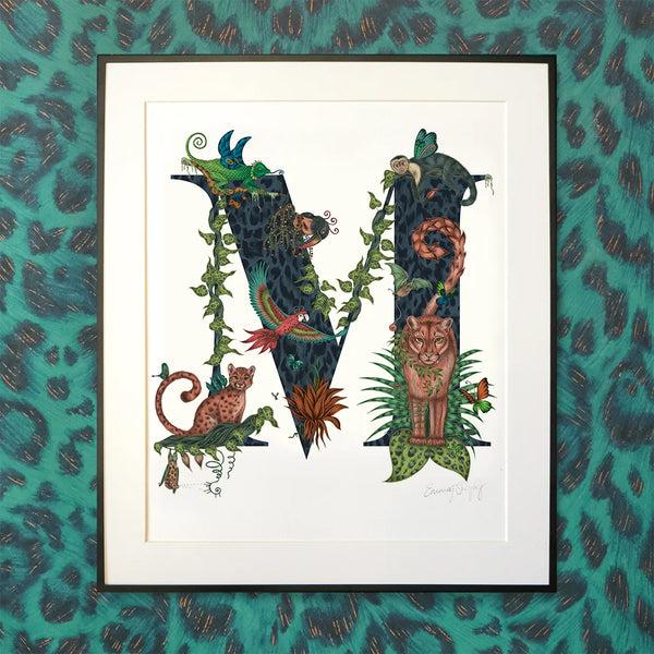 Emma J Shipley 'M' Monogram Fine Art Print