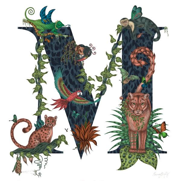 Emma J Shipley 'M' Monogram Fine Art Print