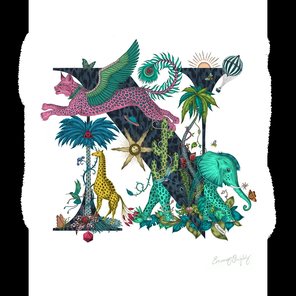 emma j shipley 'N' Monogram Fine Art Print