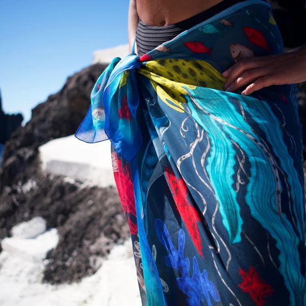Emma J Shipley Neptune Cotton & Silk Blend Pareo