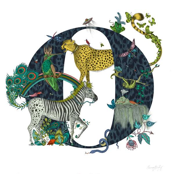 Emma J Shipley 'O' Monogram Fine Art Print