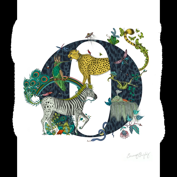 emma j shipley 'O' Monogram Fine Art Print