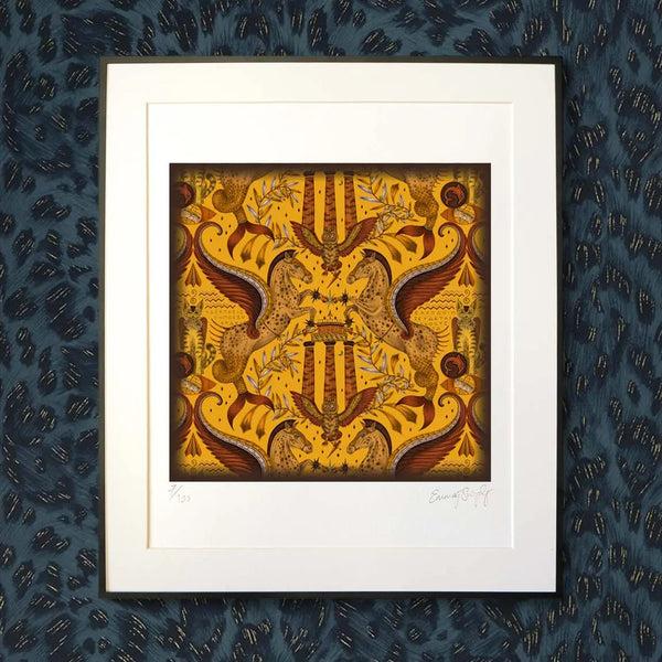 Emma J Shipley Odyssey Mythos Fine Art Print - Gold