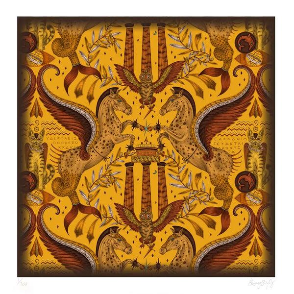 Emma J Shipley Odyssey Mythos Fine Art Print - Gold