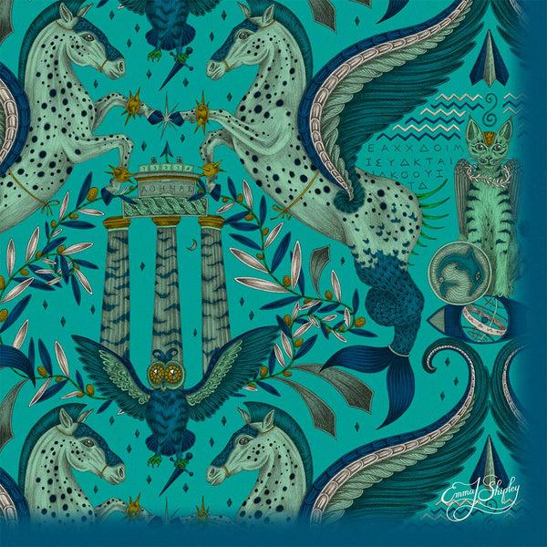 Emma J Shipley Odyssey Mythos Framed Silk Artwork