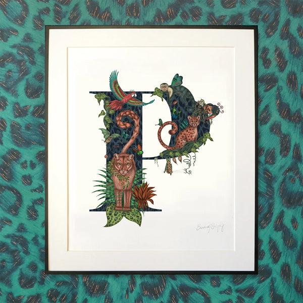 Emma J Shipley 'P' Monogram Fine Art Print