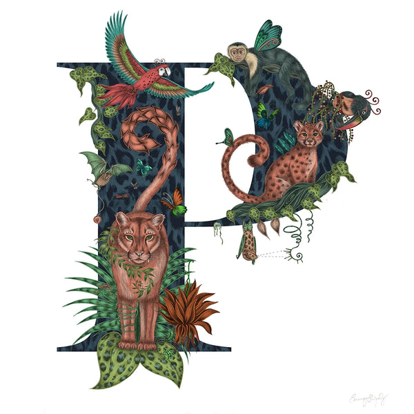 Emma J Shipley 'P' Monogram Fine Art Print