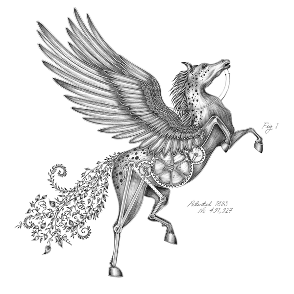 emma j shipley Pegasus Fine Art Print