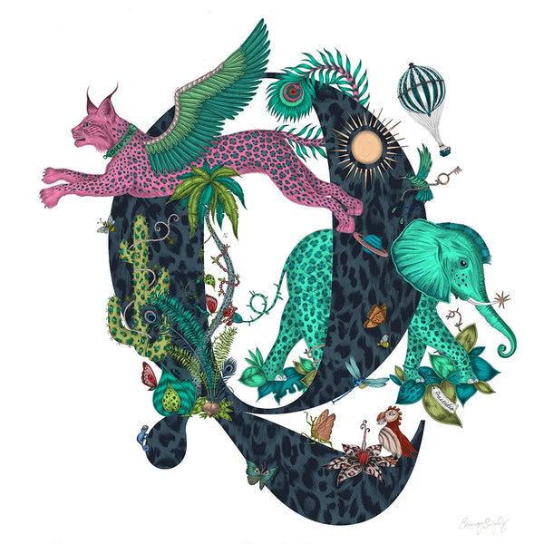 Emma J Shipley 'Q' Monogram Fine Art Print