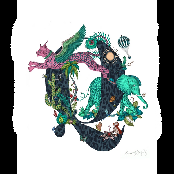 emma j shipley 'Q' Monogram Fine Art Print