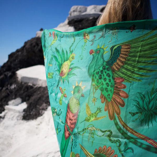 Emma J Shipley Quetzal Cotton & Silk Blend Pareo