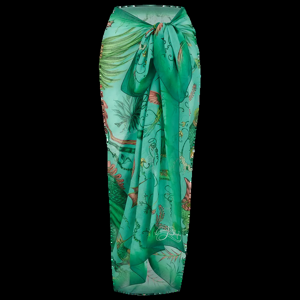 emma j shipley Quetzal Cotton & Silk Blend Pareo