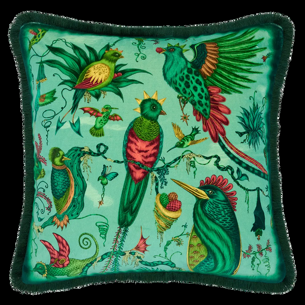emma j shipley Quetzal Luxury Velvet Cushion