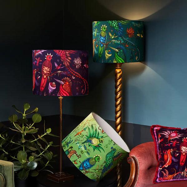 Emma J Shipley Quetzal Silk Lampshade - Large