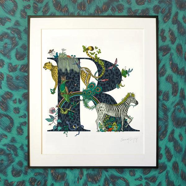 Emma J Shipley 'R' Monogram Fine Art Print