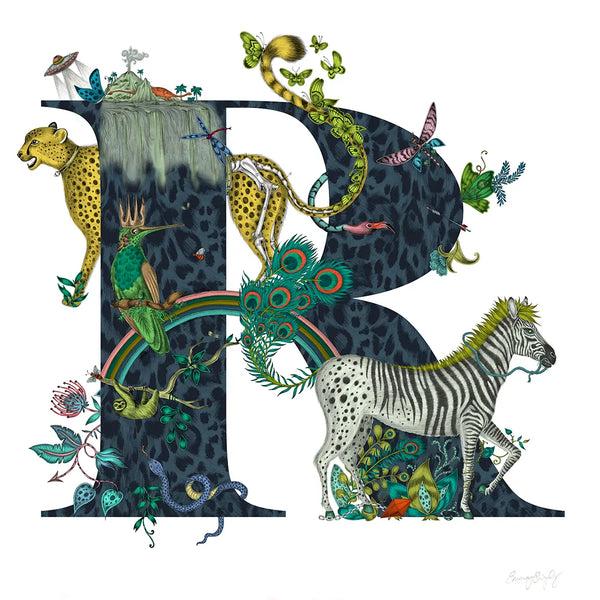 Emma J Shipley 'R' Monogram Fine Art Print
