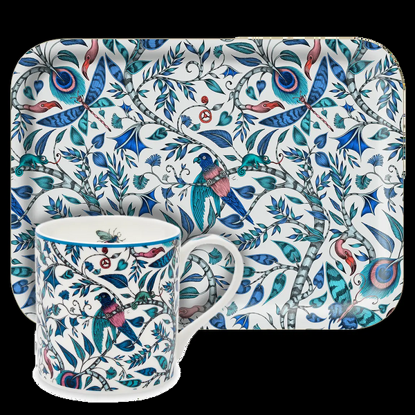 emma j shipley Rousseau 'Tea for One' Mug & Tray Set