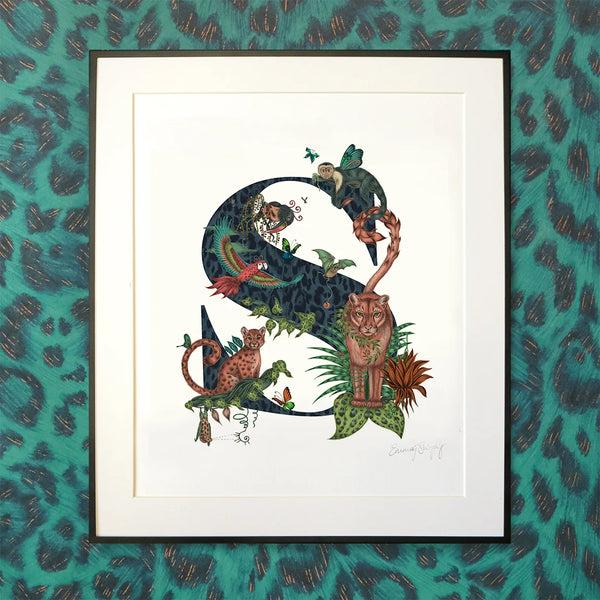 Emma J Shipley 'S' Monogram Fine Art Print