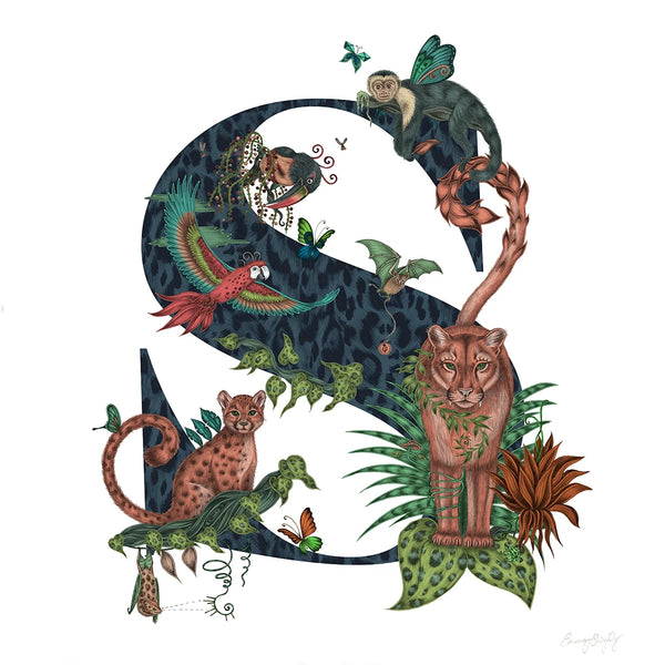 Emma J Shipley 'S' Monogram Fine Art Print