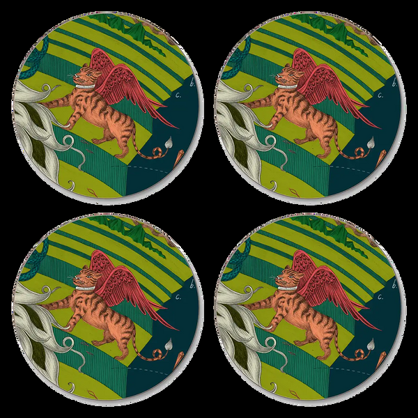 Emma J Shipley Snow Leopard Coaster