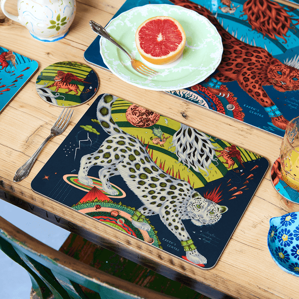 Emma J Shipley Snow Leopard Placemat
