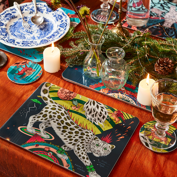 Emma J Shipley Snow Leopard Placemat