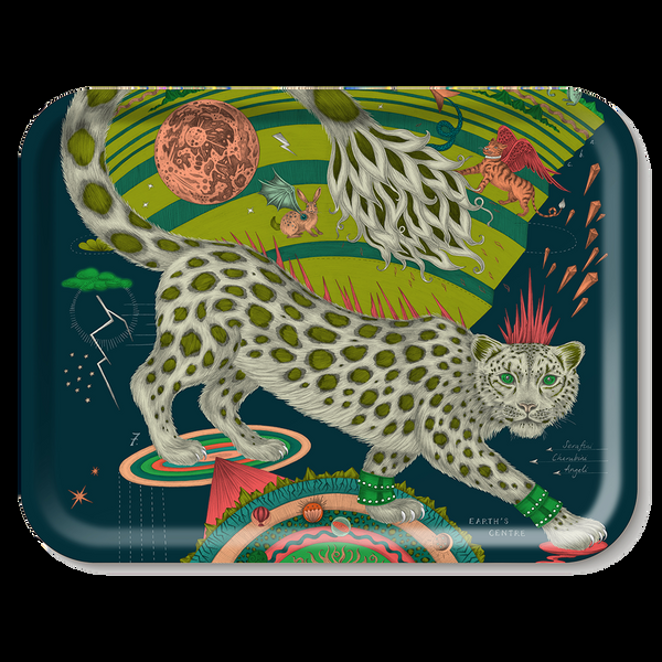 Emma J Shipley Snow Leopard Rectangle Tray