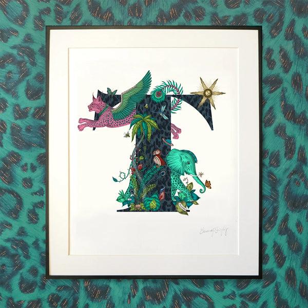 Emma J Shipley 'T' Monogram Fine Art Print
