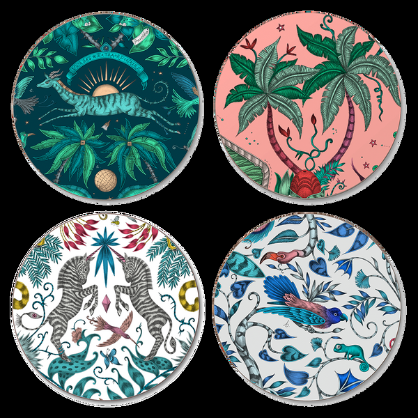 emma j shipley The Explorer Coasters - Set of 4
